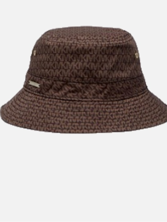 MICHAEL KORS- Dark Brown MK Monogram Bucket Hat main image 6
